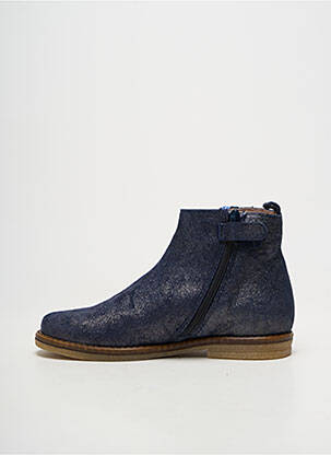 Bottines/boots tissage tissage pailleté bout rond bleu ACEBOS fille