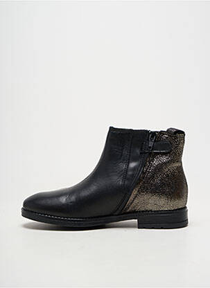 Bottines/boots matière lisse bout rond noir ACEBOS fille