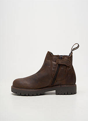 Bottines/boots matière lisse bout rond marron ACEBOS fille