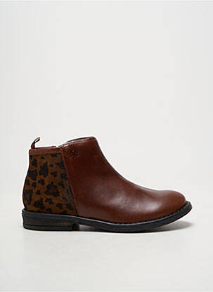 Bottines/boots matière lisse bout rond marron ACEBOS fille