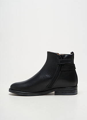 Bottines/boots matière lisse bout rond noir ACEBOS fille