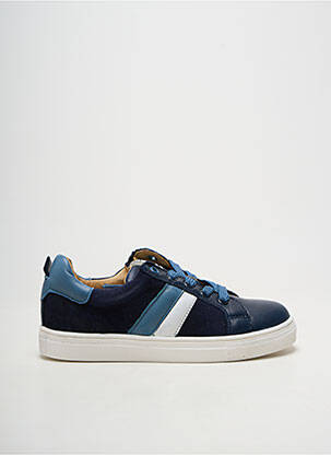 Baskets fermeture zip et lacets bout rond bleu ACEBOS enfant
