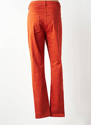 Pantalon droit stretch taille normale orange GRIFFON femme