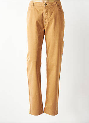 Pantalon droit stretch taille normale marron GUY DUBOUIS femme