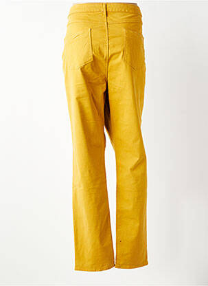 Pantalon droit stretch taille normale jaune GUY DUBOUIS femme