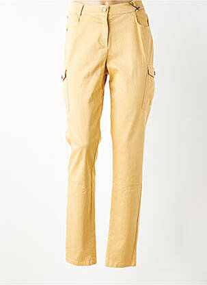 Pantalon droit stretch taille normale jaune MERI & ESCA femme