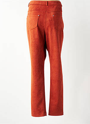 Pantalon droit stretch taille normale orange GUY DUBOUIS femme