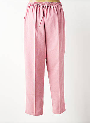 Pantalon droit tissage crêpe taille normale rose VISION NIGHT femme
