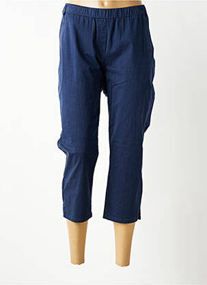 Pantacourt stretch taille normale bleu GUY DUBOUIS femme
