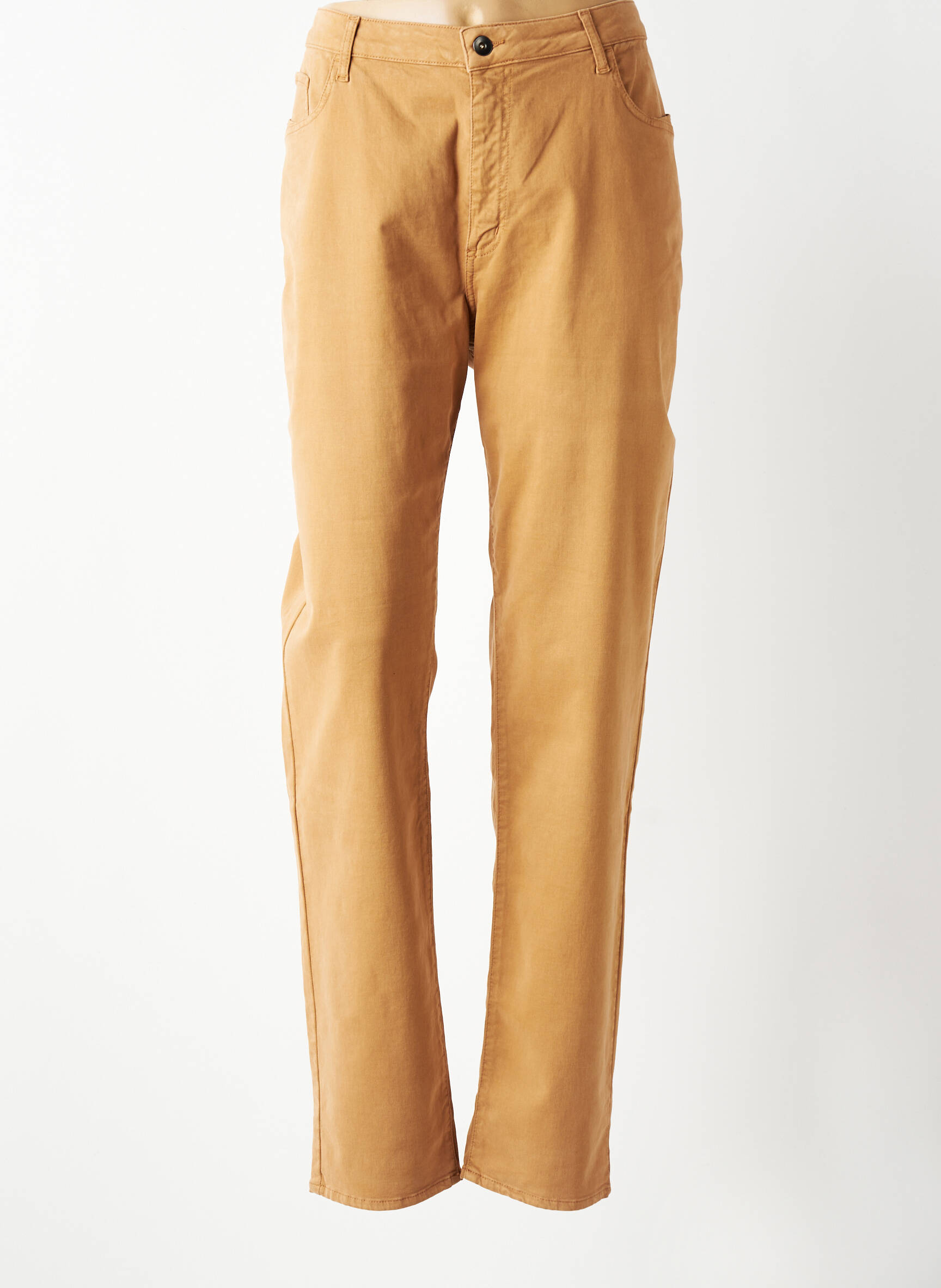 Pantalon droit stretch taille normale marron GUY DUBOUIS femme