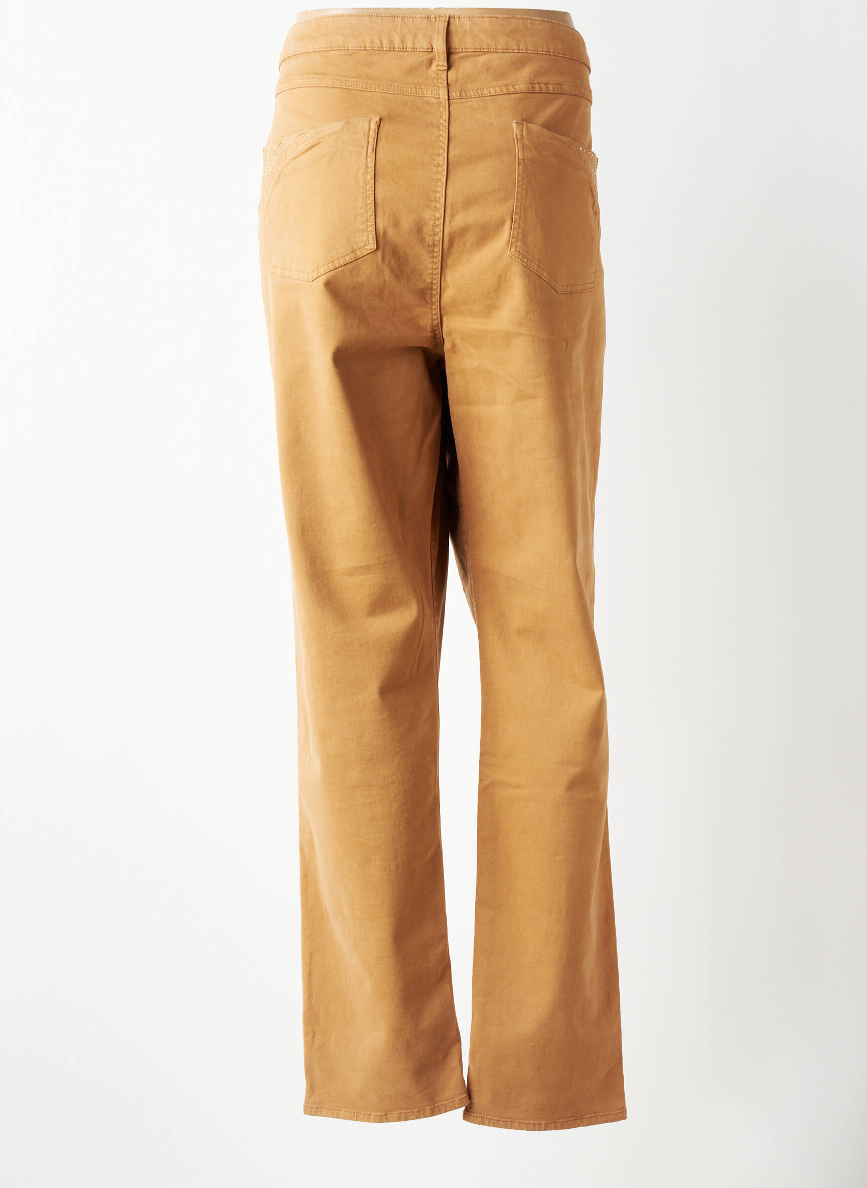 Pantalon droit stretch taille normale marron GUY DUBOUIS femme