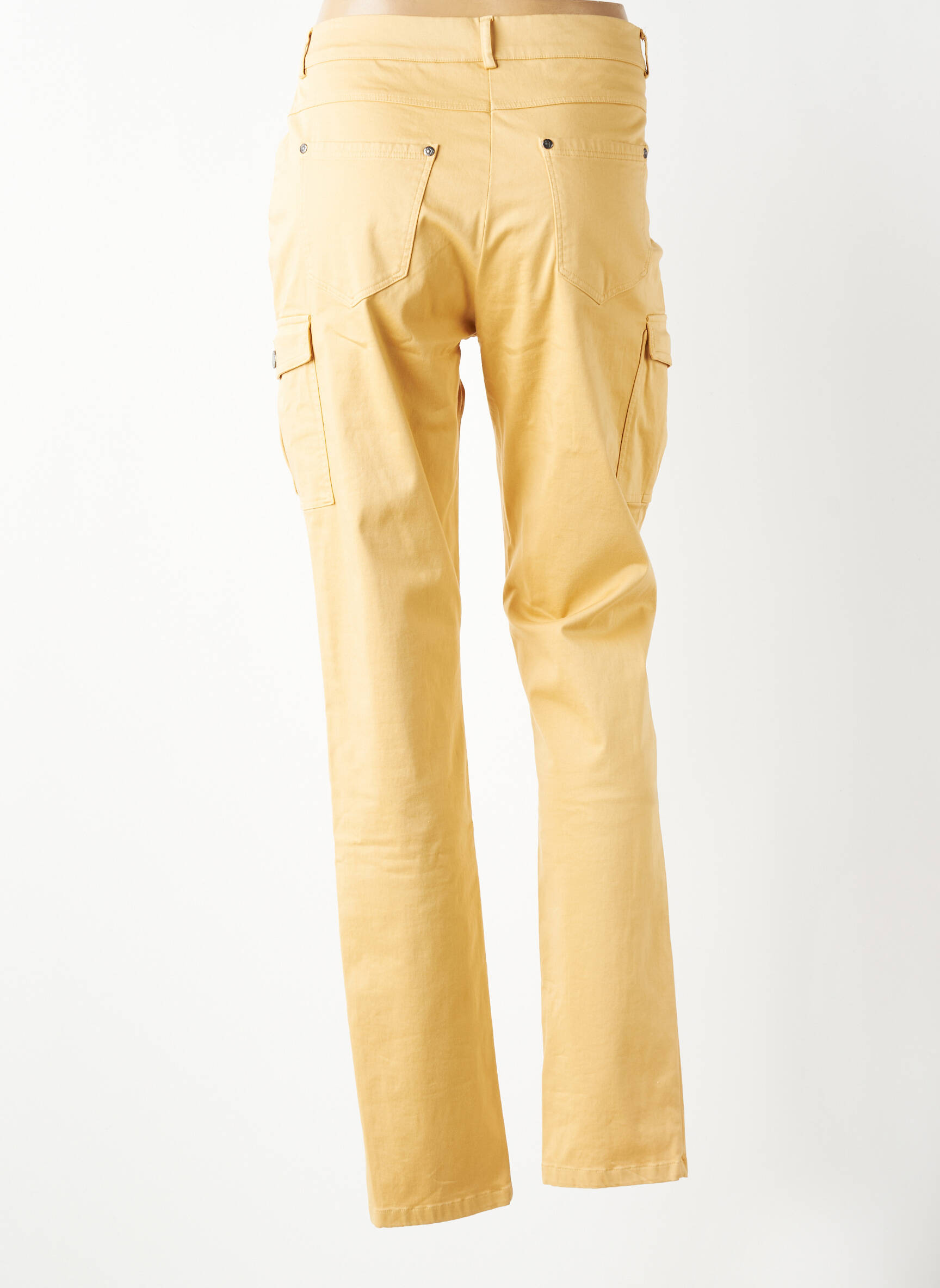 Pantalon droit stretch taille normale jaune MERI & ESCA femme