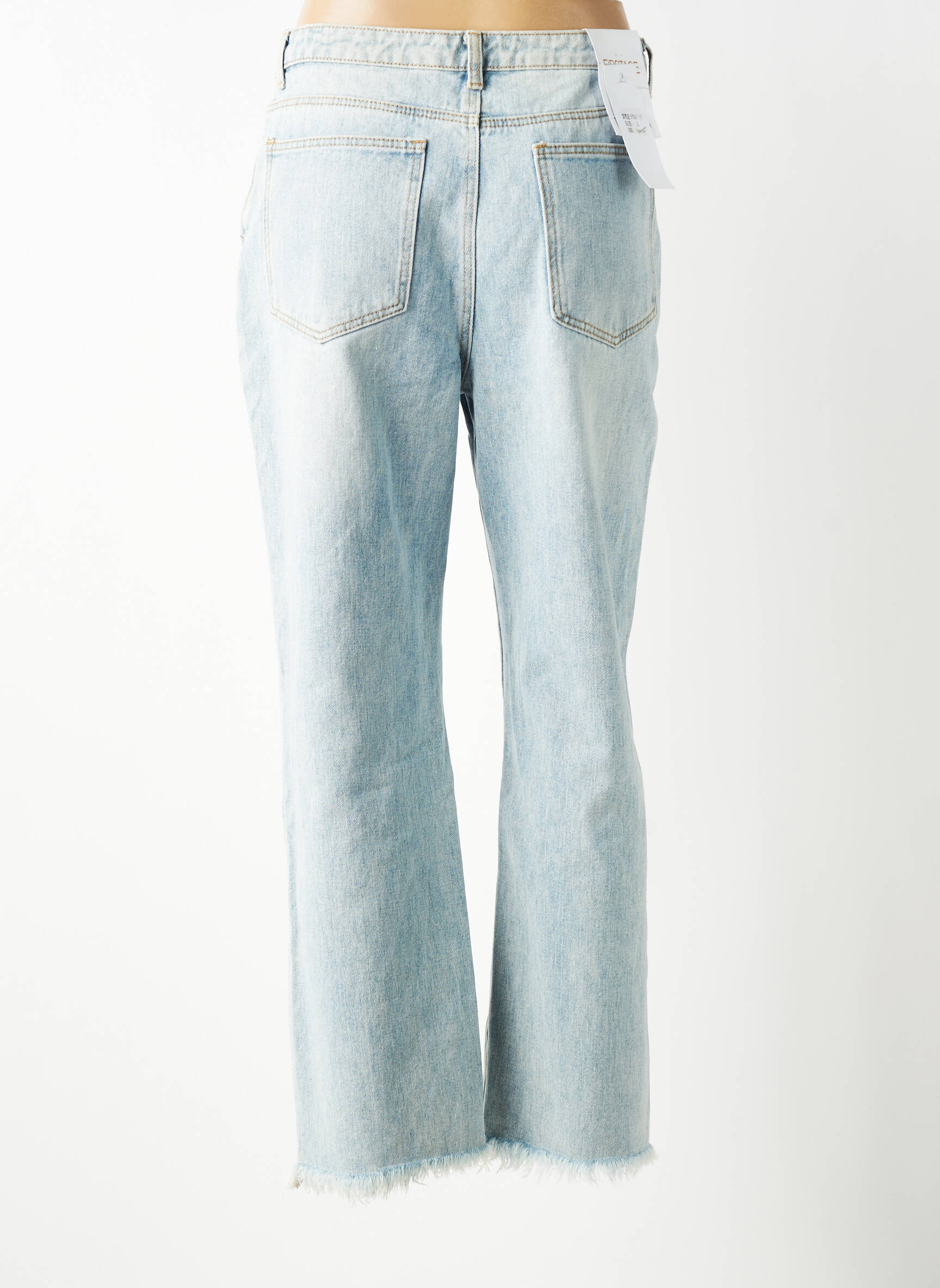 Jeans coupe droite taille normale taille normale bleu FIRSTAGE femme