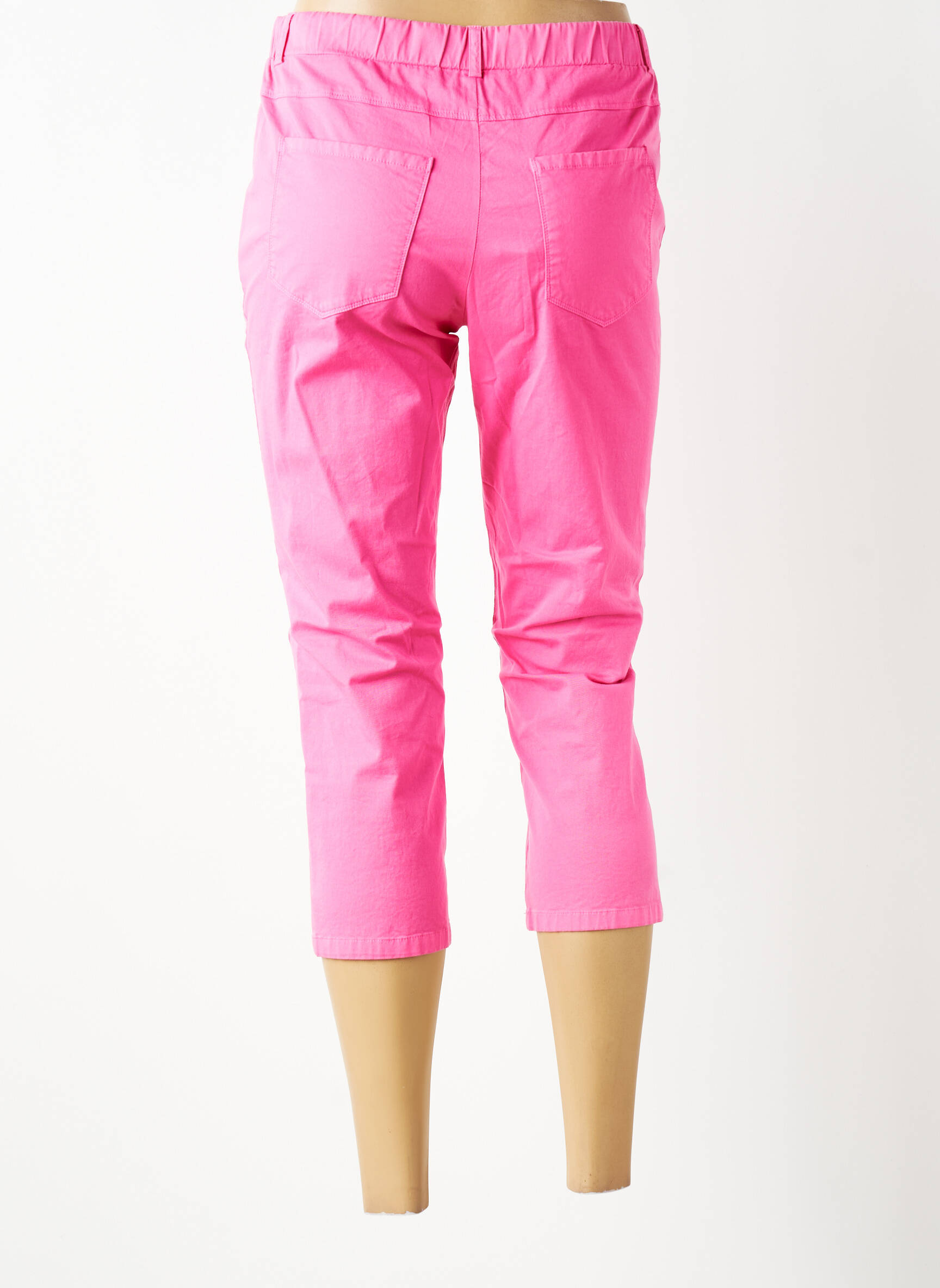 Pantacourt stretch taille normale rose GUY DUBOUIS femme