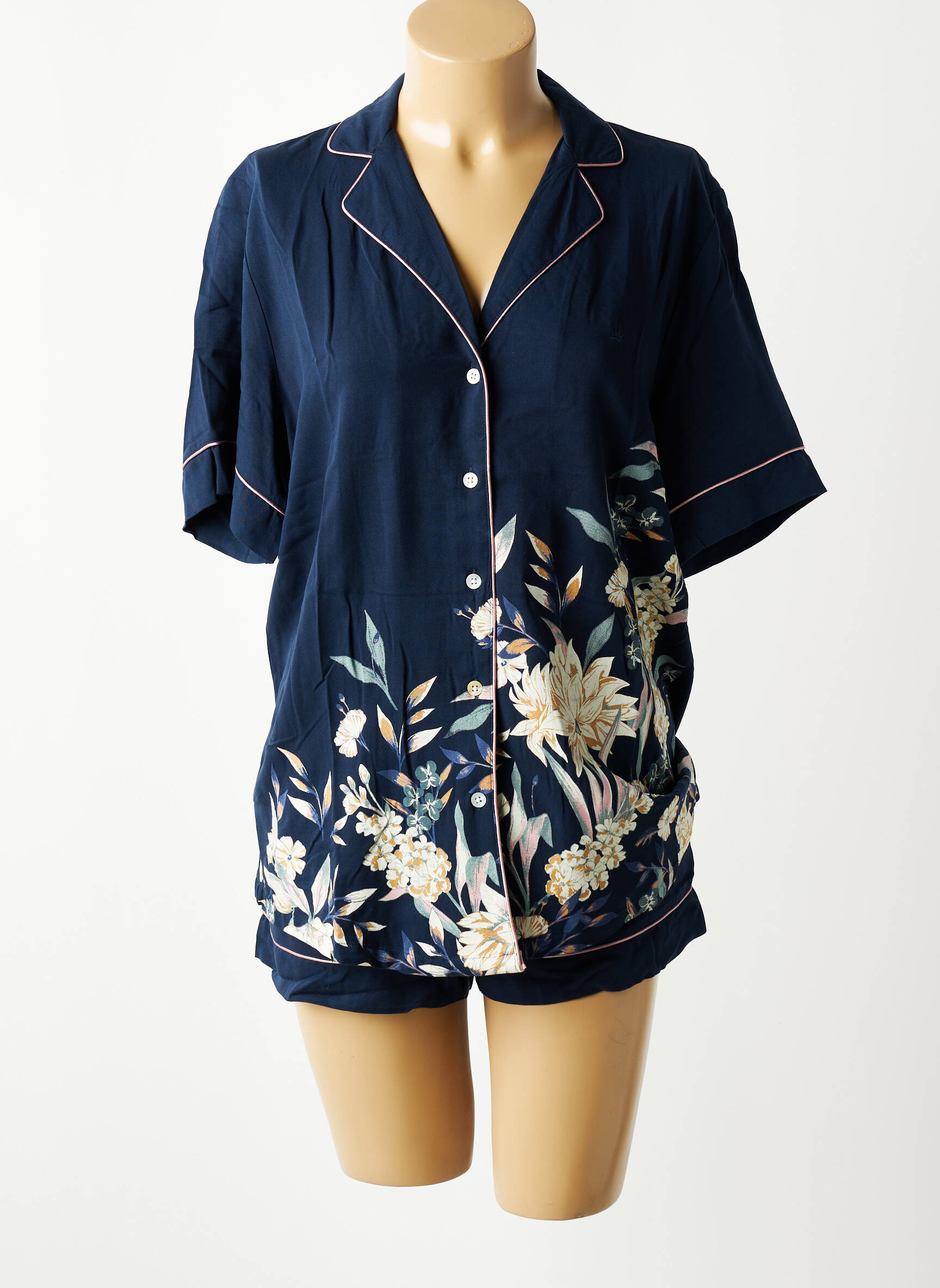 Pyjashort manches courtes bleu TRIUMPH femme