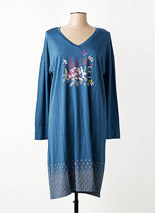 Chemise de nuit col v bleu TRIUMPH femme