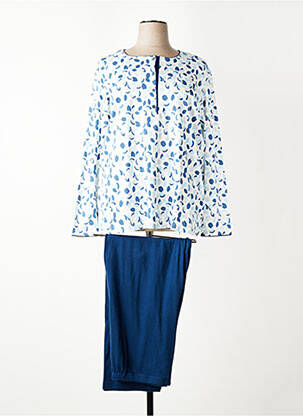 Pyjama coupe droite bleu PEIGNORA femme
