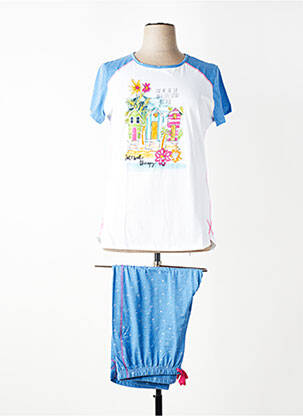 Pyjama manches courtes bleu MASSANA femme