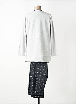 Pyjama coupe droite gris MASSANA femme