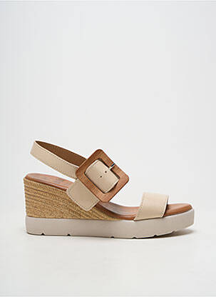 Sandales/nu pieds talon compensé talon de 7 à 9cm beige OH!! ISABELLA femme