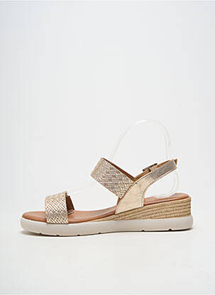 Sandales/nu pieds tissage satiné talon de 4 à 6cm or OH!! ISABELLA femme