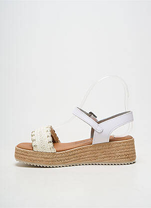 Sandales/nu pieds talon compensé talon de 4 à 6cm blanc OH!! ISABELLA femme
