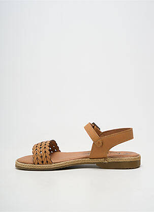 Sandales/nu pieds chiquet talon plat jusqu'à 3cm marron OH!! ISABELLA femme