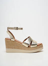 Sandales/nu pieds tissage satiné talon de 7 à 9cm or OH!! ISABELLA femme