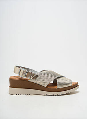 Sandales/nu pieds tissage satiné talon de 4 à 6cm argent OH!! ISABELLA femme