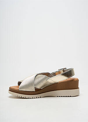 Sandales/nu pieds tissage satiné talon de 4 à 6cm argent OH!! ISABELLA femme