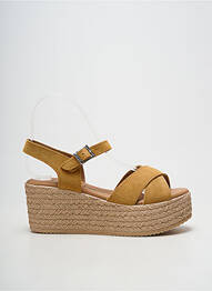 Sandales/nu pieds talon compensé talon de 7 à 9cm jaune OH!! ISABELLA femme