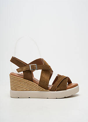 Sandales/nu pieds talon compensé talon de 7 à 9cm marron OH!! ISABELLA femme
