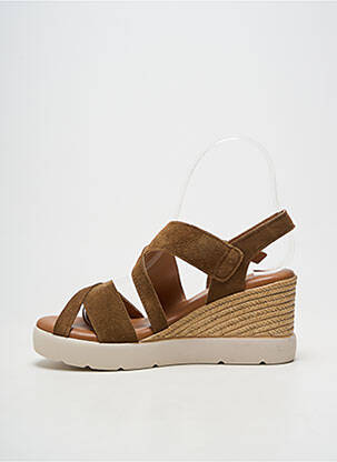 Sandales/nu pieds talon compensé talon de 7 à 9cm marron OH!! ISABELLA femme