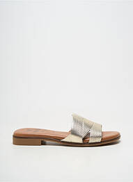 Mules/sabots chiquet talon plat jusqu'à 3cm or OH!! ISABELLA femme