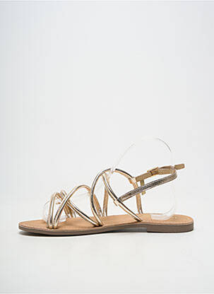 Sandales/nu pieds chiquet talon plat jusqu'à 3cm or LES TROPEZIENNES PAR M.BELARBI femme