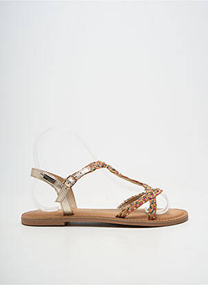 Sandales/nu pieds chiquet talon plat jusqu'à 3cm or LES TROPEZIENNES PAR M.BELARBI femme