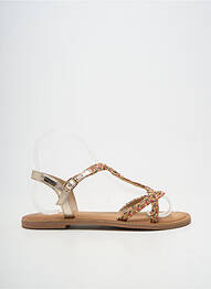 Sandales/nu pieds chiquet talon plat jusqu'à 3cm or LES TROPEZIENNES PAR M.BELARBI femme
