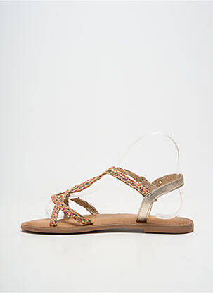 Sandales/nu pieds chiquet talon plat jusqu'à 3cm or LES TROPEZIENNES PAR M.BELARBI femme