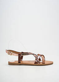Sandales/nu pieds chiquet talon plat jusqu'à 3cm beige LES TROPEZIENNES PAR M.BELARBI femme