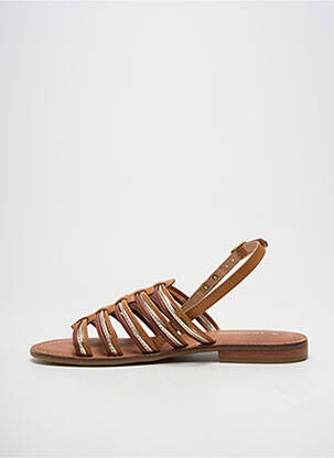 Sandales/nu pieds matière lisse talon plat jusqu'à 3cm marron LES TROPEZIENNES PAR M.BELARBI femme