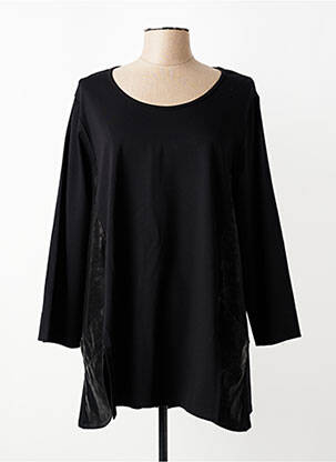 Tunique manches longues col rond noir G!OZE femme