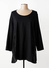 Tunique manches longues col rond noir G!OZE femme