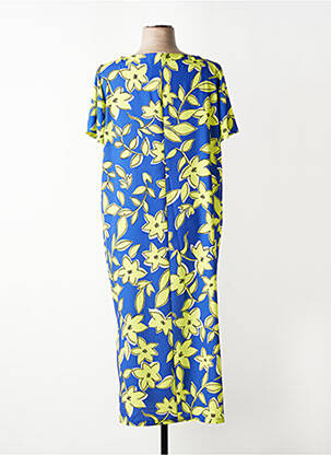 Robe mi-longue imprimé fantaisie manches courtes bleu AN II VITO femme