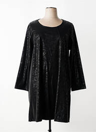 Robe mi-longue manches longues manches longues noir G!OZE femme