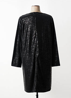 Robe mi-longue manches longues manches longues noir G!OZE femme