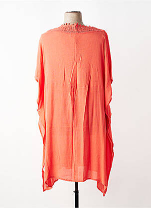 Tunique manches courtes tissage crêpe orange L'ATELIER D'ANNA femme