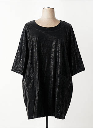 Tunique manches longues col rond noir G!OZE femme