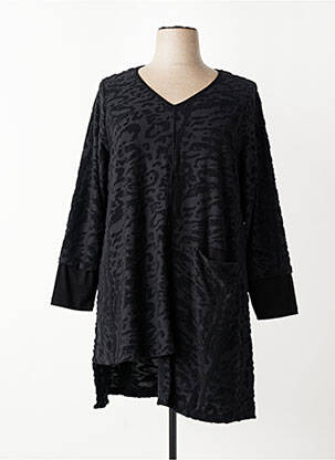 Tunique manches longues col v noir G!OZE femme