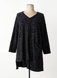 Tunique manches longues col v noir G!OZE femme