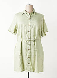 Robe courte manches courtes manches courtes vert YESTA femme